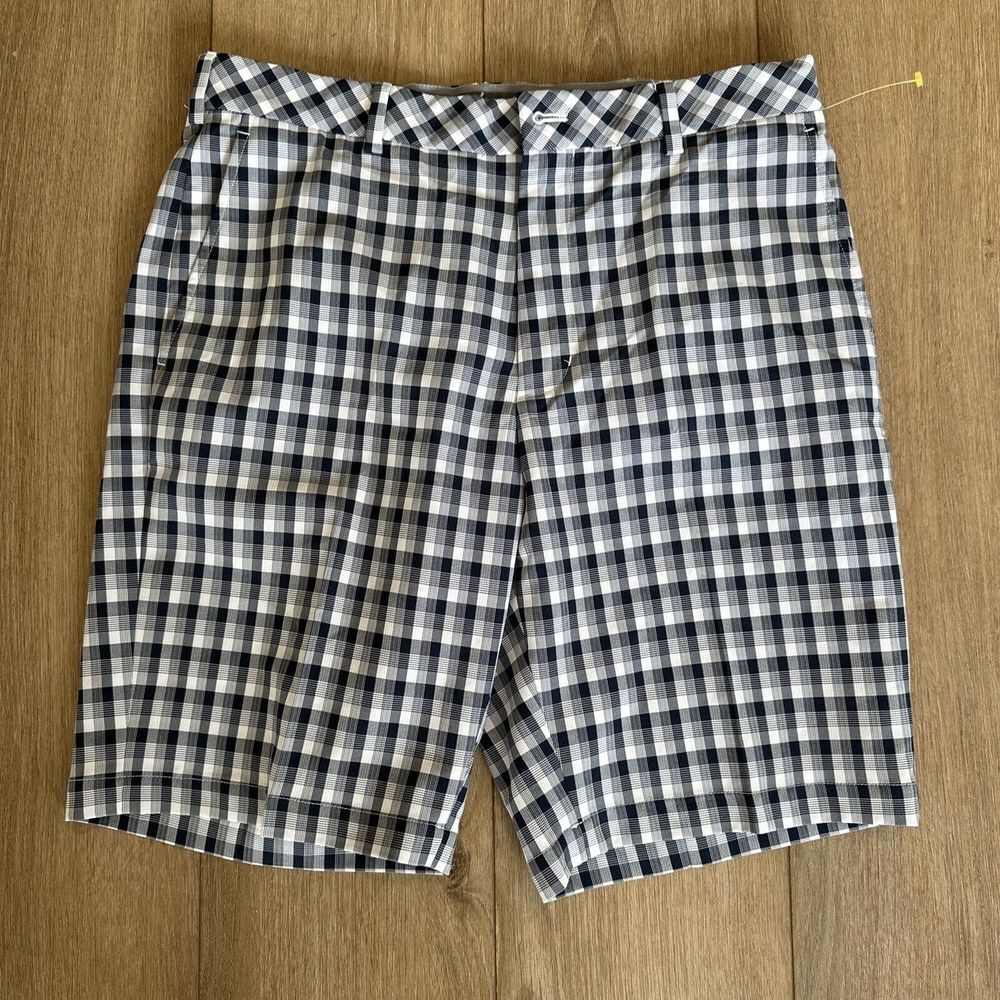 Walter Hagen 11 Majors Men's Blue Check Golf Shorts — Size‎ 34  Regular Fit